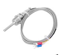 Garosa K Type Temperature Sensor Stainless Steel Thermocouple Probe 1 2 NPT RTD Temperature Probe 3 Pin Detachable Connector 6.6ft Cable for Furnace Kiln Oven Process Control