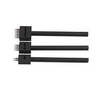 Garosa Leather Perforated Tool, Carbon Steel Material, 3 Piece Cobbler Prong Chisel Set with 2, 4, 6 Teeth for Leather Crafting and Projects (Tooth Pitch 5mm)