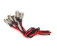 Garosa LED Indicator Light 6mm, 5 Colours Waterproof IP66 Metal Power Indicator for DC 12-24V, Warning Light with Wire, 5 Pieces Set