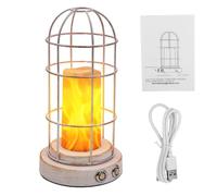 Garosa LED Table Lamp,18pcs Night Light Beads, 72pcs Flame Light Beads,2700K (Warm Yellow) to 6000K (Cool White) Adjustable,Iron Frame with ABS Body, for Household Emergency (White)