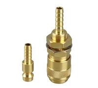 Garosa M6 Quick Connector Brass Adapter Set Water Cooled Hose for MIG TIG Welding Torch Gold Blue Red (Gold)