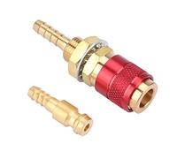 Garosa M6 Quick Connector Brass Adapter Set Water Cooled Hose for MIG TIG Welding Torch Gold Blue Red (Red)