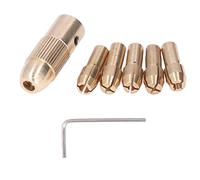 Garosa Mini Electric Grinder Chuck, Brass Drill Chuck with 4 Jaw Design for Mini Electric Drill and Grinder, Clamping Range 0.5-3.0mm for Home and Workshop Use