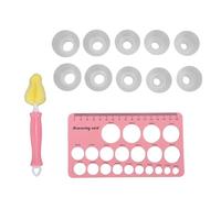 Garosa Nipple Ruler, 10PCS Flange Insert Kit with Soft Silicone Material, for Flange Sizing Measurement Tool, Compatible with Most 24mm Breast Pumps
