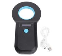 Garosa OLED Display Fast Recognition Pet Microchip Scanner 134.2kHz and 125kHz Dual Frequency Handheld Reader with 128 Record Storage for Implanted and Ear Tagged Animals