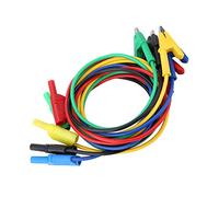Garosa P1018A High Voltage Banana Plug Test Probe Cable, 5-Pack Color Coded Cables with Insulated Plastic Boots for Electrical Testing, 2000V 20A for Labs and Schools