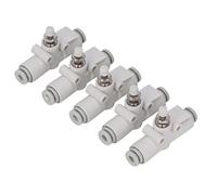Garosa Pipe Throttle Valve PVC Pneumatic Fitting AS2002F 04 for 4mm Pipe Straight Through Air Regulating Valve 0.1 to 0.7MPa for Air Hose Pneumatic Tools