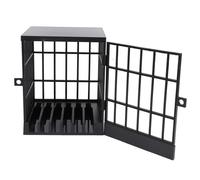 Garosa Plastic Mobile Phone Prison Lock Box Secure Cage for Classroom Family Time Party No Distraction with 2 Mini Keys for Phones Toys Snacks (All Black)