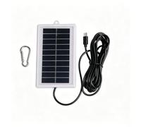 Garosa Portable Solar Charger 1W 5V DC5521 Interface with Hook (1W Frame | Monocrystalline Silicon, 200mA Output, 9.84ft Cable for Smart Locks Garden Lamp Curtain Motor 3.7- 5V Batteries