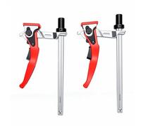 Garosa Quick Ratchet Bench Clamp 2 Pcs 20mm Dog Hole Hold Down Clamp with Ratchet Design and Protective Pad for Woodworking Carving Milling Polishing