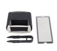 Garosa Self Inking Stamp Kit Personalized Custom Stamp 1.5x0.5in Imprint Size for Date Numbers with Black Ink Clear Quick Drying