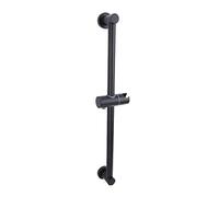 Garosa Shower Lifter Black Matte Aluminum Adjustable Height Shower Head Holder Press Fix Position Thick Space for Secure Shower Head Mounting