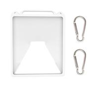 Garosa Silicone Protective for Mini Antenna, Edged Design Shockproof Storage Box with Handle and 2 Hooks, for Outdoor Camping Hiking Car RV Travel (White)