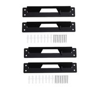 Garosa Small Metal Mounting Bracket for Stacktech 4pcs, Cast Iron Wall Mounting Feet, with Pre Drilled Holes, 16pcs Screws, for Garage Workshop Toolbox Storage