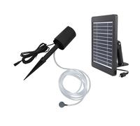 Garosa Solar Pond Aerator Air Pump Kit, ABS Oxygen Pump with 6V 4W Solar Panel and 2200mAh Battery, 0.8L/Min Air for Fish Tanks Outdoor Ponds Aquariums Fishing