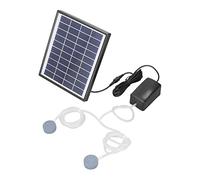 Garosa Solar Pond Pump Adjustable Solar Panel Air Pump Kit 10V 6W DC Micro Fountain with Bubble Stone 0.8Lmin 2.5m Hose for Pond Fish Tank Outdoor Water Garden