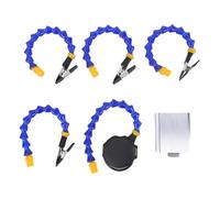 Garosa Soldering Helping Hand, 4 Flexible Clamps with 360° Adjustable Arms and 4-5X Magnifying Glass, Aluminum Alloy Base with 5 Installation Holesfor Electronic Repair Industrial