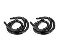 Garosa Spiral Cable Protector Wire Sleeve Protector for Cables 28.9Mpa Pressure Resistant -30 to 100°C Flexible PP Tube with Black White Optional Sizes φ6mm to φ25mm (Black Diameter 25mm)