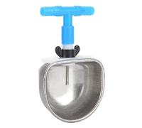 Garosa Stainless Steel Drinker, Easy Install Water Bowl with Tee Connector for Commercial Breeding Farms (Siamese tee)