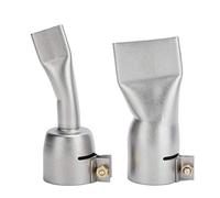 Garosa Stainless Steel Hot Air Gun Nozzle Set, 20mm & 40mm Flat Tips for Welding PP PVC Plastic Sheet