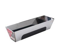 Garosa Stainless Steel Mud Pan 12 Inch Welded Rain Proof Mirror Polished Finish for Drywall Mud Taping and Plaster Application