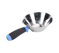 Garosa Stainless Steel Mud Scoop, TPR Handle Non Slip Plastering Scoop for Cement Mortar Material Handling with Rustproof Construction for Builders Contractors