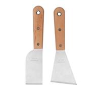 Garosa Stainless Steel Putty Scraper Tool Set with Wood Handle 2Pcs for Spackle Drywall Repairs Includes Storage Box Painting Supplies