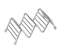 Garosa Stainless Steel Taco Holder 5.51 X 2.6 Inch Wave Shape Shell Rack for Soft Hard Tacos Burritos Sandwiches Stackable for Home Restaurant Use (2-3 grids)