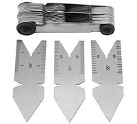 Garosa Thread Pitch Set, Stainless Steel Measuring Tool with 3pcs 60 and 55 Degree Center Gauges for Machinists Projects and Repairs