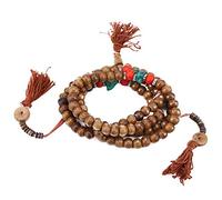 Garosa Tibetan Rosary Yak Bone Grinding Religious Supplies 108 Natural Beads Prayer Buddha Buddhist Stretch Bracelet Link Wrist