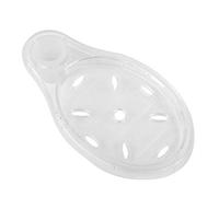Garosa Transparent Round Acrylic Soap Dish, 16.9 x 9.5 x 2.5 cm, Wall-Mounted Holder with Drain Holes for 2.5 cm Shower Column, Bathroom Storage