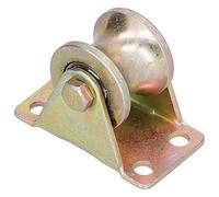 Garosa U-Type Groove Rolling Gate Caster with Bracket, 32mm Steel Wheel | Sliding door hardware, 150kg load capacity, 45# steel construction, anti- coating, smooth rolling on wire rope rail