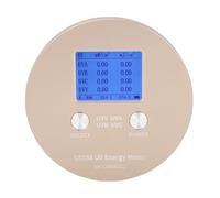 Garosa Ultra Violet Energy Meter, Aluminum Alloy UV Light Meter with LCD Display, Real Time Monitoring UVA UVB UVC UVV for Curing Process Optimization 230 to 445nm Wavelength Range