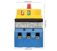 Garosa Universal Changeover Cam Switch, Mystical/Fantasy Retardant Plastic, 80A On-Off Power Switch for Industrial Machinery and Tools (100A)
