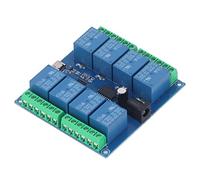 Garosa USB Drive Free Relay Module, PCB Copper Plate 8 Channel Relay Board 5V Stable Intelligent Control, Control Module for Mechatronics Projects and Automation Users