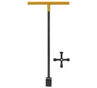 Garosa Water Meter Key Wrench 16.14 Inch T-Handle Water Main Shut Off Tool with 4-Way Multi Functional Utility Key for Valve Faucet Cabinet Meter Box Gas Train Elevator (Yellow)