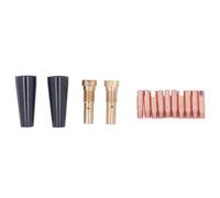 Garosa Welding Nozzle Set, Brass Nozzles for 14AK Cutting Torch, Includes 10 Contact Tips and Connecting Rods for Professional Welding Applications