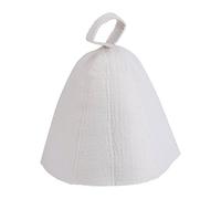 Garosa White Wool Sauna Felt Hat Portable Breathable Bath Cap for Steam Room Shower Bathing Comfortable Cute Sauna Accessories