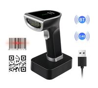 Garosa Wireless QR 2D Barcode Scanner with Cradle High-Speed Scanning Reliable Battery Long-Lasting for Retail Logistics and Healthcare
