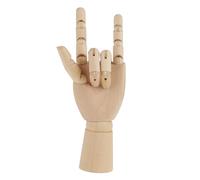 Garosa Wooden Artist Hand Model Articulated Fingers Left Hand 25.5x7.3cm Drawing Reference Tool for Sketching Artists