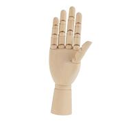 Garosa Wooden Hand Model, Articulated Mannequin for Artists, Right or Left Hand, Jointed Fingers, Sketching Practice, 17.5-25.5 cm