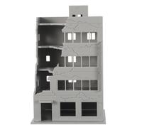 GAROZATION 1:144 Scale Broken Ruins Model Plastic Miniature House Building for Train Landscapes with Desolated and Ravaged Design, for Diorama Decoration and Enhanced Realism in Railway