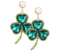 GAROZATION 1 Pair Clover Earrings for Women Stylish Dangle Party Jewelry Lightweight and Durable Drop Earrings Unique Heart Shaped Design for Festivals and Special Occasions