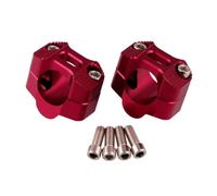 GAROZATION 1 Pair Motorcycle Handlebar Riser 1 1/8 Inch Cnc Aluminum Alloy Adjustable Fat Bar Clamp 28mm Rise for Motorcycles and Dirt Bikes