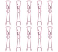 GAROZATION 10 Pcs Metal Clip Hooks with Long Tail Design, Stainless Steel Hanging Clips for Kitchen and Outdoor Activities, Small and Delicate, Not Easy to Bend Or Break