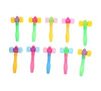 GAROZATION 10 Pcs Plastic Hammer Squeaky Beating Gavel for Playtime Fun Lightweight Safe Design for Improving Visual and Auditory Skills