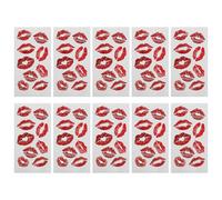 GAROZATION 10 Sheets Temporary Lip Tattoo Stickers Lip Tattoo Sticker Waterproof Ink Paper Gentle on Skin Easy Application Creative Unique Design for Valentine's Day Women Dancers