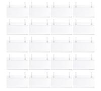 GAROZATION 100 Pcs PVC Price Label Holders with Dual Hook Design, Easy to Replace Wire Shelf Label Clips for Pantry and Store Displays