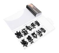 GAROZATION 100pcs Black Flower Shape False Nail Tips Made of Sturdy Plastic with Long Serving Life, Suitable for People of Different Finger Sizes, for Daily Life and Night Club Manicure