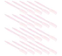 GAROZATION 100pcs Mini Lash Comb and Eyebrow Brush Set in Pink, Portable Plastic Eyelash Separator for Make and Daily Use, Small Brow Brush for Women with Sl nd Minimalist Design